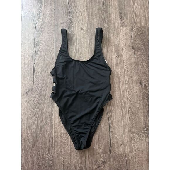 Bikini Lab strappy side one piece swimsuit size Small high cut low back scoop - Picture 3 of 6